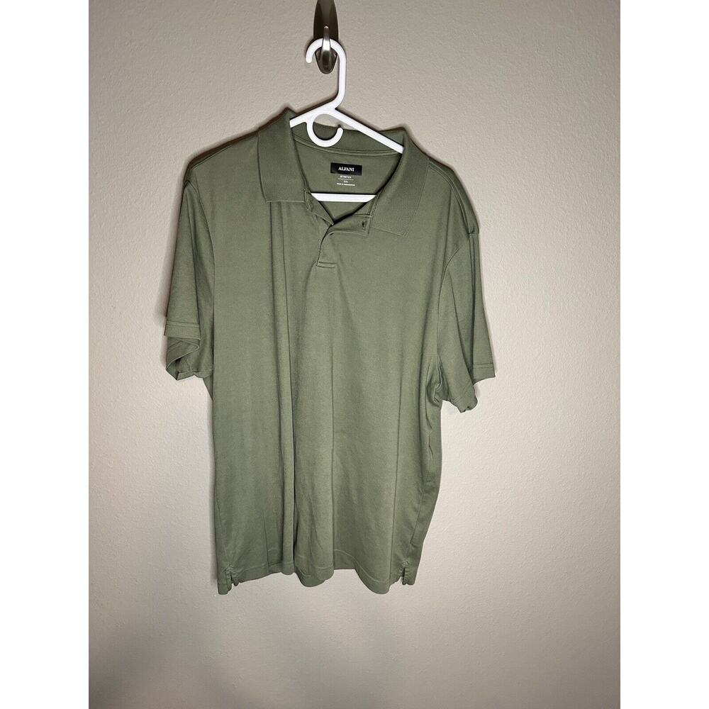 Alfani Men’s 2X Light Green Polyester Blend Knit Polo